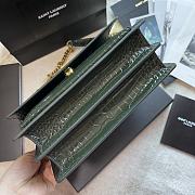 Ysl Medium Sunset Chain Bag In Crocodile Leather Green 442906 22x16x8cm - 6