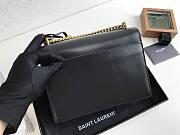 Ysl Medium Sunset Chain Bag In Leather Black Gold-tone Metal 442906 22x16x8cm - 2