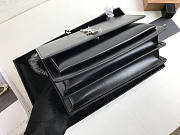 Ysl Medium Sunset Chain Bag In Leather Black Silver-tone Metal 442906 22x16x8cm - 3