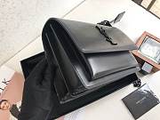 Ysl Medium Sunset Chain Bag In Leather Black Black-tone Metal 442906 22x16x8cm - 6