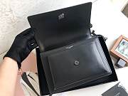 Ysl Medium Sunset Chain Bag In Leather Black Black-tone Metal 442906 22x16x8cm - 3