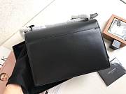 Ysl Medium Sunset Chain Bag In Leather Black Black-tone Metal 442906 22x16x8cm - 4