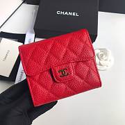 Chanel Small Flap Wallet Red A82288 10.5x11.5x3cm - 1