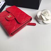 Chanel Small Flap Wallet Red A82288 10.5x11.5x3cm - 5