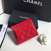 Chanel Small Flap Wallet Red A82288 10.5x11.5x3cm - 4
