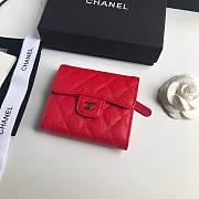 Chanel Small Flap Wallet Red A82288 10.5x11.5x3cm - 3