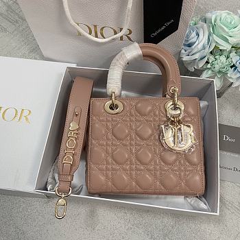 Dior Small Lady Abcdior Bag Cannage Lambskin Blush Pink M0538 20cm