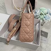 Dior Small Lady Abcdior Bag Cannage Lambskin Blush Pink M0538 20cm - 3