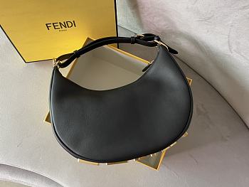 Fendi Small Fendigraphy Leather Black 8BR798 29x24.5x10cm