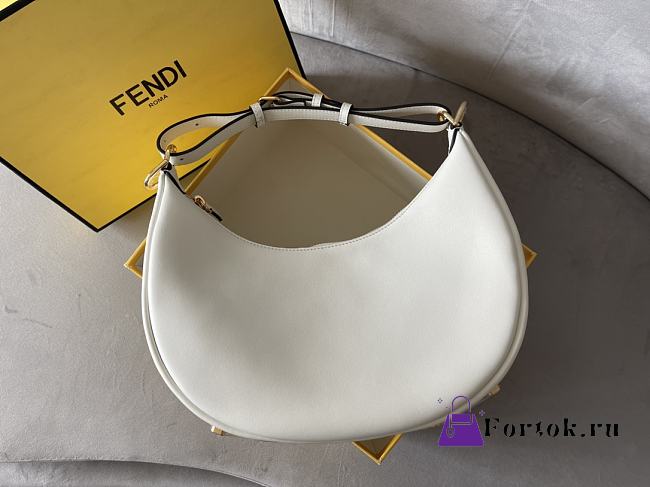 Fendi Small Fendigraphy Leather White 8BR798 29x24.5x10cm - 1
