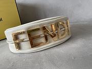Fendi Small Fendigraphy Leather White 8BR798 29x24.5x10cm - 2