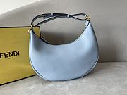 Fendi Small Fendigraphy Leather Blue 8BR798 29x24.5x10cm - 2