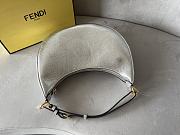 Fendi Small Fendigraphy Leather Silver 8BR798 29x24.5x10cm - 3