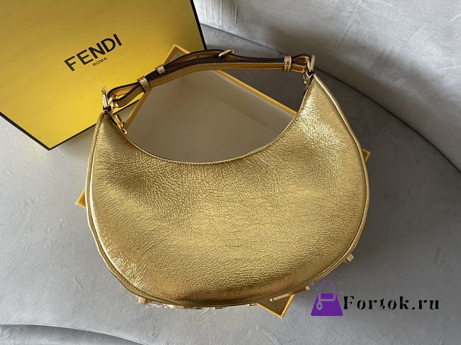 Fendi Small Fendigraphy Leather Golden 8BR798 29x24.5x10cm - 1