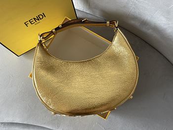 Fendi Small Fendigraphy Leather Golden 8BR798 29x24.5x10cm