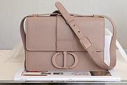 Dior 30 Montaigne Ultramatte Grained Bag Rose Pink M9203 24x17x8cm - 5