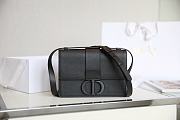 Dior 30 Montaigne Ultramatte Grained Bag Black M9203 24x17x8cm - 1