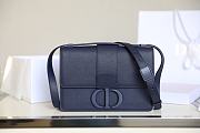 Dior 30 Montaigne Ultramatte Grained Bag Navy Blue M9203 24x17x8cm - 5