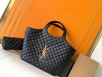 Ysl Icare Maxi Shopping Bag Black 698651 58x43x8cm