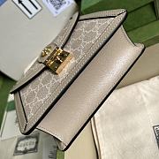 Gucci Mini Ophidia GG Shoulder Bag Beige/White 696180 17.5x13x6cm - 6