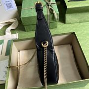 Gucci Mini GG Marmont Half Moon Shaped Bag Leather Black 699514 21x11x5cm - 5