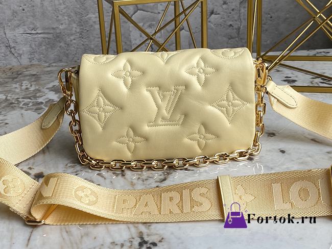 Louis Vuitton Wallet on Strap BUBBLEGRAM, Yellow, One Size