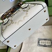 Gucci Mini Diana Tote Bag Off-White Canvas 702732 20x16x10cm - 3