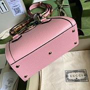 Gucci Mini Diana Tote Bag Leather Pink 702732 20x16x10cm - 6