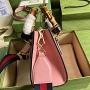 Gucci Mini Diana Tote Bag Leather Pink 702732 20x16x10cm - 5