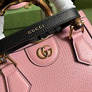 Gucci Mini Diana Tote Bag Leather Pink 702732 20x16x10cm - 2