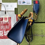 Gucci Mini Diana Tote Bag Leather Blue 702732 20x16x10cm - 2
