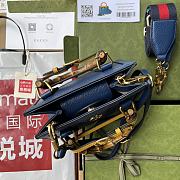 Gucci Mini Diana Tote Bag Leather Blue 702732 20x16x10cm - 3