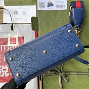 Gucci Mini Diana Tote Bag Leather Blue 702732 20x16x10cm - 4