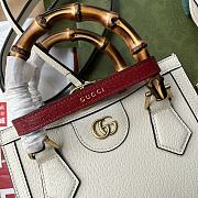 Gucci Mini Diana Tote Bag Leather White 702732 20x16x10cm - 3