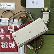 Gucci Mini Diana Tote Bag Leather White 702732 20x16x10cm - 5