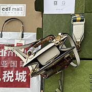 Gucci Mini Diana Tote Bag Leather White 702732 20x16x10cm - 2