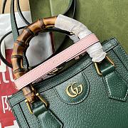 Gucci Mini Diana Tote Bag Leather Green 702732 20x16x10cm - 5