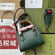 Gucci Mini Diana Tote Bag Leather Green 702732 20x16x10cm - 4