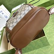 Gucci Backpack With Interlocking G Beige/Brown 674147 26.5x30x13cm - 6
