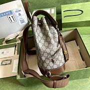 Gucci Backpack With Interlocking G Beige/Brown 674147 26.5x30x13cm - 5