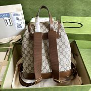 Gucci Backpack With Interlocking G Beige/Brown 674147 26.5x30x13cm - 4