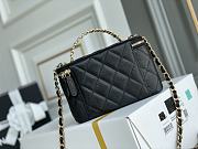 Chanel Vanity Case With Top Handle Grained Leather Black 17cm - 5