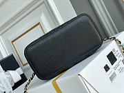 Chanel Vanity Case With Top Handle Grained Leather Black 17cm - 3
