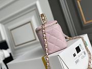Chanel Vanity Case With Top Handle Grained Leather Pink 17cm - 2