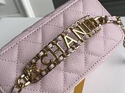 Chanel Vanity Case With Top Handle Grained Leather Pink 17cm - 6