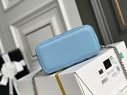 Chanel Vanity Case With Top Handle Grained Leather Blue 17cm - 2