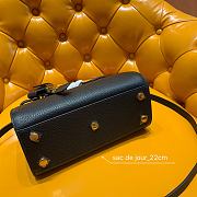 Ysl Nano Sac De Jour Black Grained Leather Black 392035 22x18x11cm - 4
