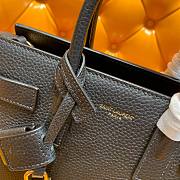 Ysl Nano Sac De Jour Black Grained Leather Black 392035 22x18x11cm - 3