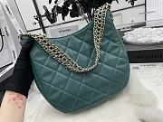 Chanel Hobo Handbag Lambskin Leather Pine Green AS3153 26×26×8cm - 3