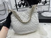 Chanel Hobo Handbag Lambskin Leather White AS3153 26×26×8cm - 3
